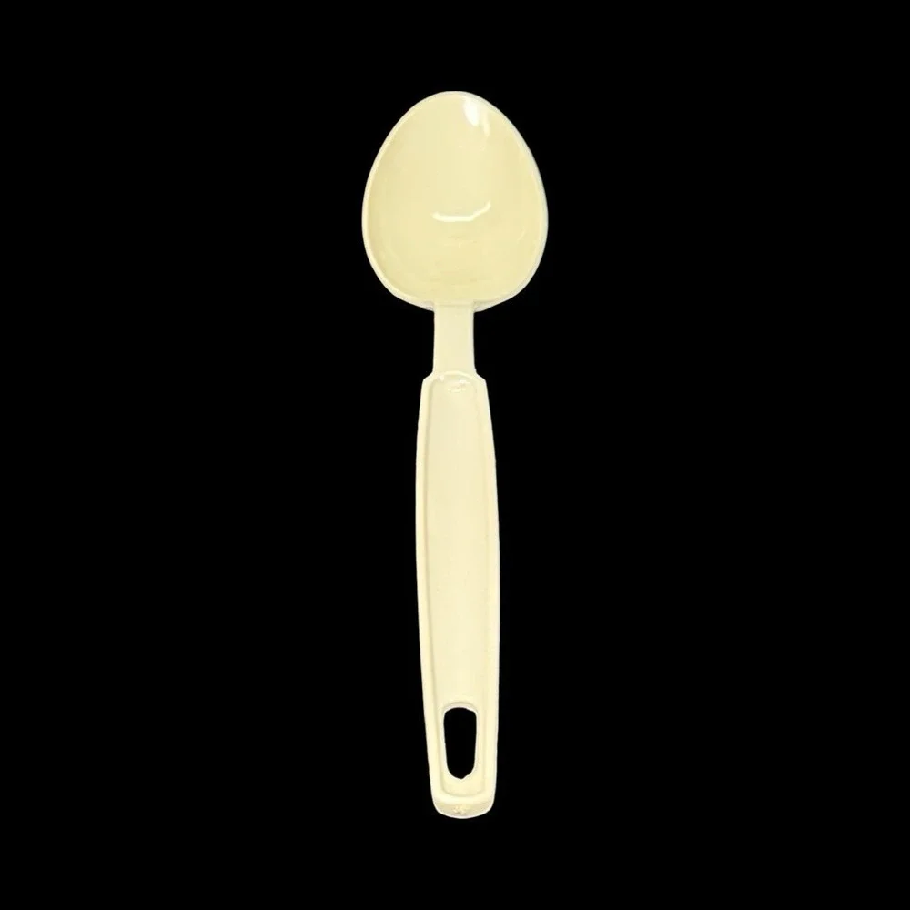 Vintage EKCO Serving Solid Spoon Nylon Beige Plastic Kitchen Utensil USA